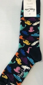 Happy Socks Cotton Hat Print Socks Milliner Hatter Men's Colorful 8-12 - Picture 1 of 3