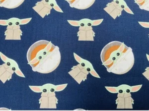 Baby Yoda Fabric Star Wars Mandalorian Fabric Cotton Fabric Craft Cotton Disney - Picture 1 of 4