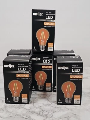 Meijer 4W Non Dimmable LED Decorative Light Bulb ORANGE - 6 PACK - Image 1 of 4