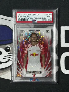 2023-24 Topps UEFA CC Xavi Simons Ultimate Stage Red /5 PSA 9 #USC-49 LEIPZIG - Picture 1 of 2