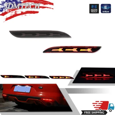 2x Luces de señal de freno trasero LED antiniebla parachoques trasero para Ford Mustang 2015-2017 Foto 1 de 4