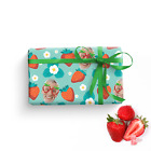 Jolie découpe visage emballage cadeau personnalisé avec nuances de fraises pour les meilleurs cadeaux