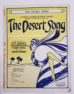 Das Wüstenlied / Harbach Hammerstein Mandel Romberg 1926 Musik Operette Art Deco - Bild 1 von 7