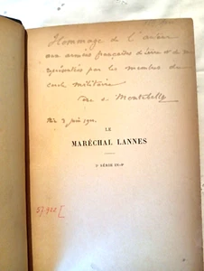 ENVOI D AUTEUR DUC DE MONTEBELLO  LE MARECHAL LANNES 1900 - Picture 1 of 5