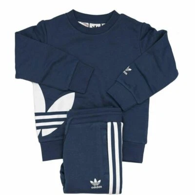 [FM5620] Youth Adidas Originals Big Trefoil Crew Set - Image 1 of 4