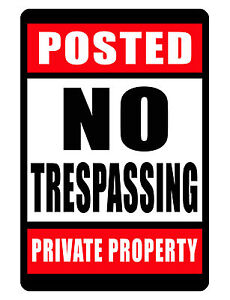 NO TRESPASSING PRIVATE PROPERTY Sign.Durable Aluminum.NO RUST Security Sign .