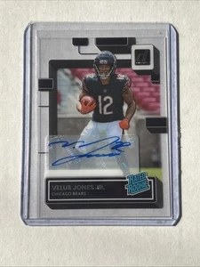 2022 Panini Clearly Donruss Auto Rated Rookie Velus Jones Jr #80 Bears (RC) - Picture 1 of 2