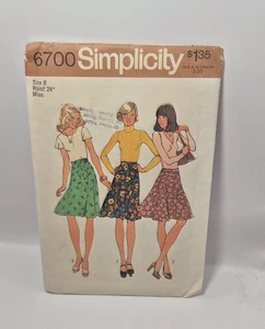 VINTAGE! Misses' Skirts Sewing Pattern by Simplicity, 6700, Size 8, Waist 24" - Picture 1 of 2