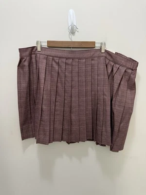 SO Juniors плюс 3 X клетку плиссированные шорты бордовый коричневый новый с Ярлыками Academia школьница - Изображение 1 из 4