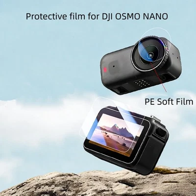 For DJI OSMO NANO Camera Tempered Glass Screen Protector Lens PE Protective Film - Image 1 of 4