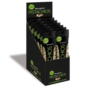 Wonderful Pistachios Roasted & Salted In Shell 1.25 oz. 12 Bags/Box (PAR91345) - Picture 1 of 7