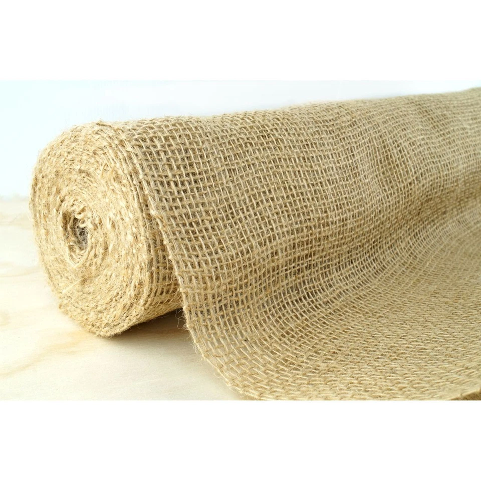Burlap Hessian Roll Table Runner Cloth 50cm x 10m Jute Natural Fabric Material - image 1 of 2