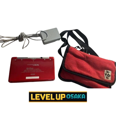 Nintendo 3DS Console Flare Red /Charger with case - image 1 of 3