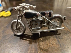 Platinum Brand Miniature Quartz Motorcycle Desk Clock WORKING! - Picture 1 of 5