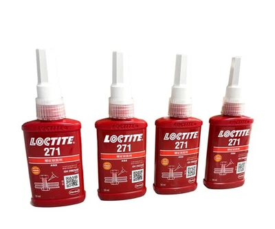 Adesivo resistente Loctite Threadlocker vermelho 271 para prendedores grandes 50 ml 4 peças - Imagem 1 de 4