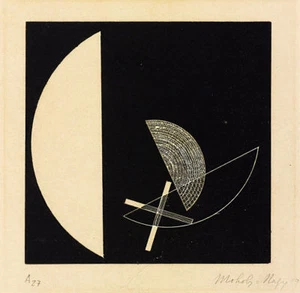 LAZLO MOHOLY NAGY SEGMENTS ABSTRACT ART GICLEE PRINT FINE CANVAS - Picture 1 of 3