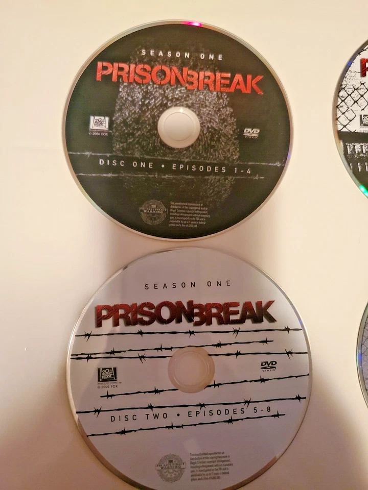 Prison Break Season One Disc Only Loose DVD TV Show - Image 1 of 4