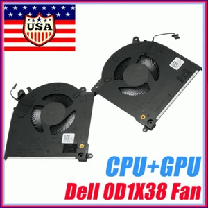 OEM CPU Fan + GPU Fan 0TG9V0 0D1X38 For DELL Alienware M15 R3 R4 RTX 2070 3070 - Picture 1 of 7