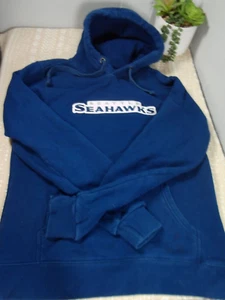 Boys Size Med Navy Blue NFL Seattle Seahawk Hoodie Pullover Sweatshirt - Picture 1 of 4