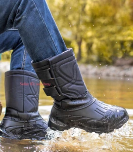Herren Winter Wasserdicht Warm Schneestiefel Outdoor Rutschfest Wandern Angeln Stiefel Schuhe - Bild 1 von 15