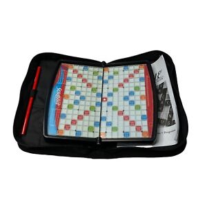 Scrabble Game Folio Travel Edition Portable Zipper Case Tile Word Crossword NEW