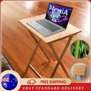 BAMBOO Desk Folding Table TV Tray Dinner Home Coffee Outdoor Camping Desk - Picture 1 of 7