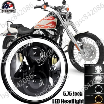 Proyector de faros LED 5 3/4 5,75" para Harley-Davidson Dyna Wide Glide FXDWG Foto 1 de 4