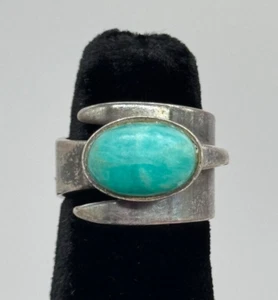 Vintage David Andersen Modernist Amazonit Sterlingsilber Ring Norwegen Größe 5 - Bild 1 von 20