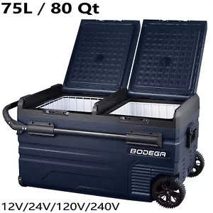 75L/80Qt Car Refrigerator Portable RV Freezer APP Camping Cooler 12/24/120/240V - Picture 1 of 13