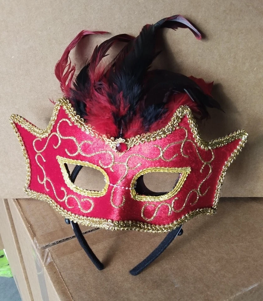 Máscara de Halloween Mascarada Plumas Foto 1 de 3