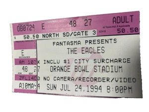 The Eagles Concert Ticket Stub Miami Orange Bowl July 24, 1994 - Picture 1 of 2
