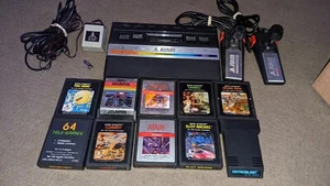 Atari 2600 Jr Rainbow w/ joysticks adapters, 20 GAMES ALL TESTED Pac-Man Etc. - Picture 1 of 6