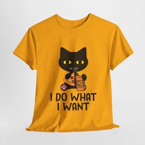 Camiseta Unisex Algodón Pesado de Cat Lover 'Lo que quiero' - Imagen 1 de 118