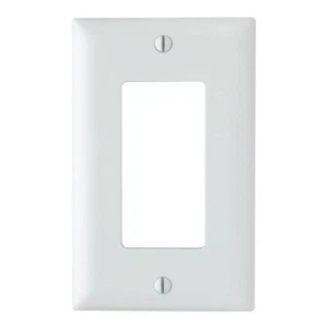 Placa de pared Pass & Seymour TP26W de 1 banda - nailon blanco, apertura decorativa - Imagen 1 de 3