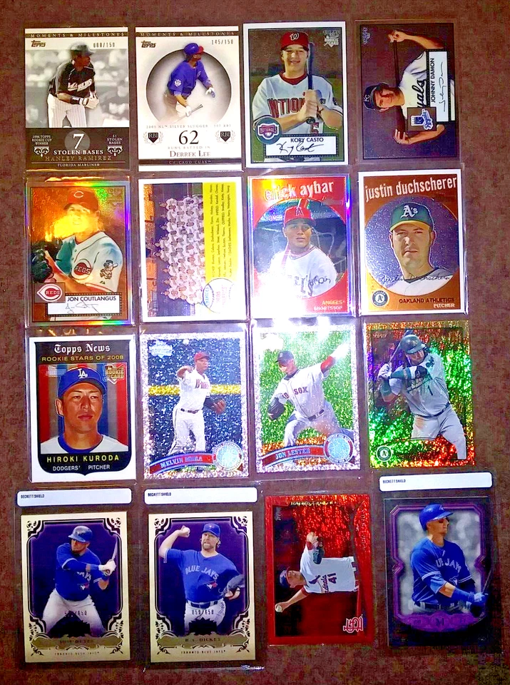 2007-'17 TOPPS MLB LOT OF 16: CHROME UPDATE HERITAGE TRIPLE THREADS SN#'S & MORE - Image 1 of 4