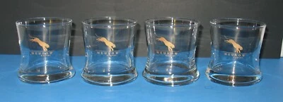 Set of 4 Meukow Cognac Glasses Gold Logo - Image 1 of 4