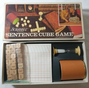 1971 SCRABBLE SENTENCE CUBE GAME by Selchow & Righter Complete Dice Classic EUC - Picture 1 of 6