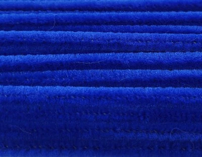 Lot 100 Royal Blue 12" Long x 1/4" 6mm Wired Pipe Cleaners Craft Chenille Stems - Image 1 of 4