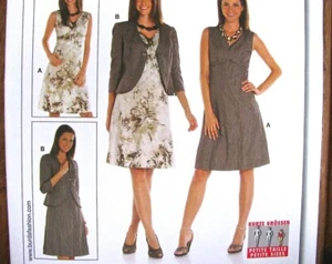 Sleeveless Dress Sewing Pattern Jacket Knee Length Burda 7628 Size 8-18 Uncut FF - Picture 1 of 6