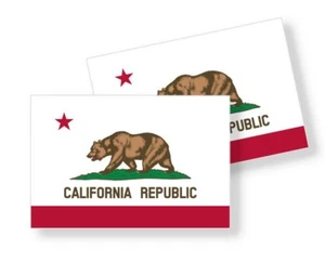 Calcomanía de vinilo con bandera del estado de California elige el tamaño conjunto de pegatinas - Imagen 1 de 3