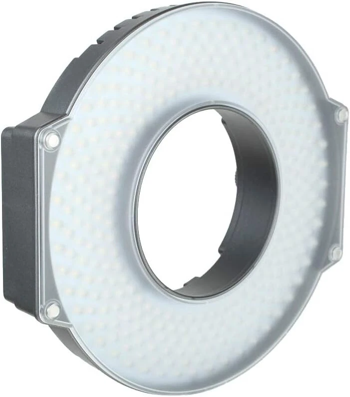F & V R-300s Bi-color LED Ring Light With Lens Mount and Case