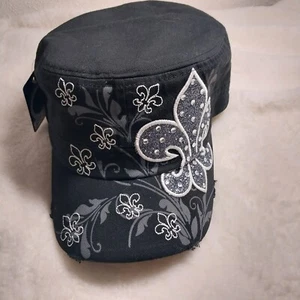 Women's PIT BULL Cap Black/White One Size Adjustable Jewered - Picture 1 of 22