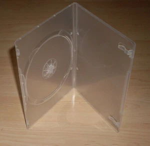 100 DVD Hüllen Case 1fach DVDhüllen Slimm dünn 7mm transparent durchsichtig Neu - Bild 1 von 1