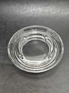 Posacenere vintage 5" vetro trasparente tondo 4 fessure - Made in USA - Foto 1 di 3