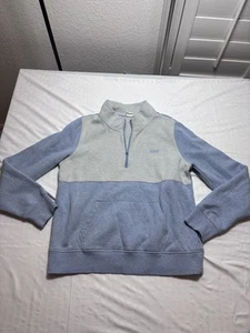 Vans Jacket Women’s Large Long Sleeve Pockets Lightweight Light Blue 1/4 Zip - Picture 1 of 10