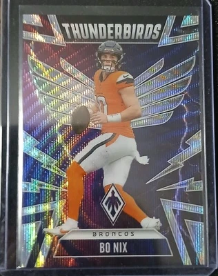 Panini Phoenix 2025 nuevo raro Bo Nix SP Silver Wave/299 Denver Broncos #15 casi nuevo-como nuevo Foto 1 de 4