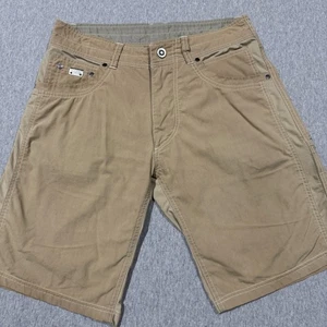 Kuhl Khaki Flat Front Board Shorts Pockets Zipper Men's Size 30 - Picture 1 of 15