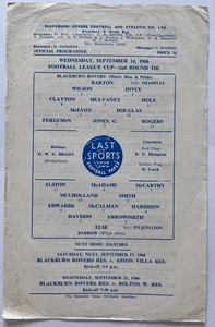 Blackburn Rovers v Barrow League Cup 2. Runde 14. September 1966 - Bild 1 von 2