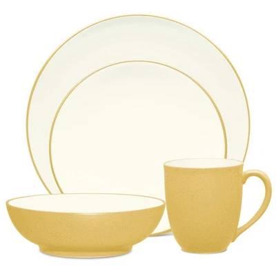 Colorwave Mustard 4-Piece Place Setting, Black - Image 1 of 4