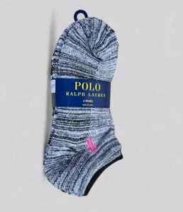 Polo Ralph Lauren unsichtbare Damensocken gepolstert Alltag 6 Paar Schuhgröße 4-10,5 - Bild 1 von 4